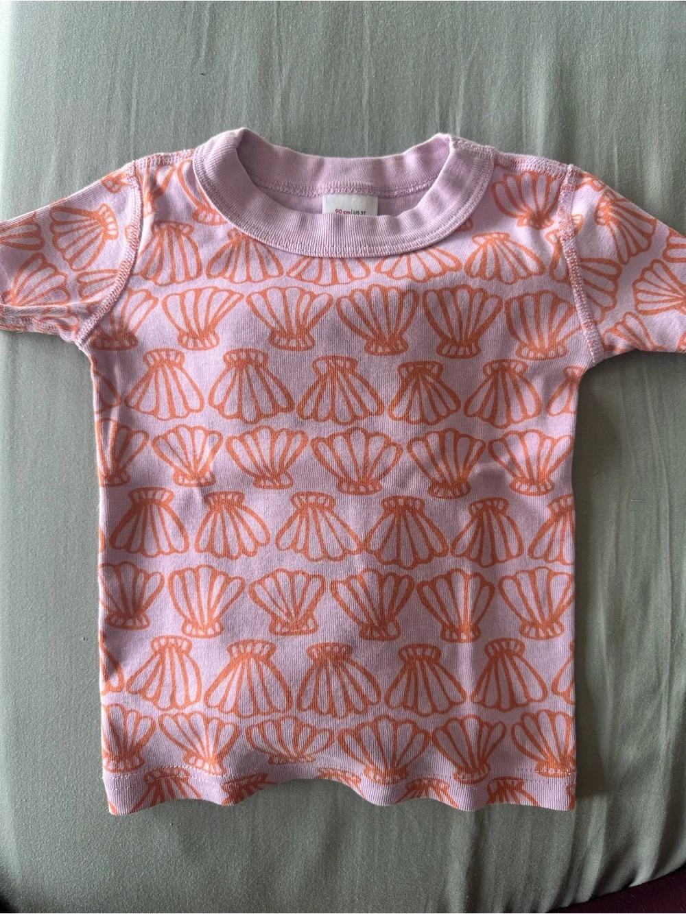 Hanna Andersson Pink and Orange Shell-Print Kids Pajama Set